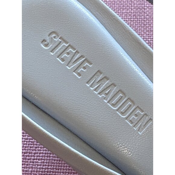 Steve Madden Locke Sandals in Blue Leather 7 New with Box Womens High Heels - Picture 8 of 14